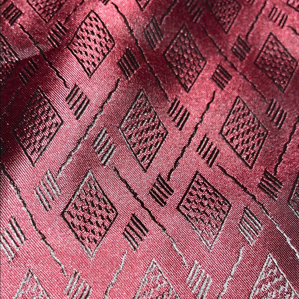 Burgundy and Black Tuxedo Vest - Picture 4 of 5